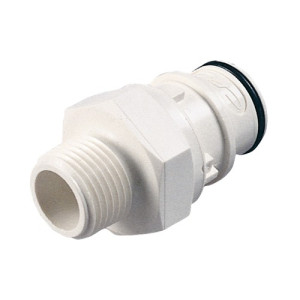 PSU-Schnellverschluss-Stecker, NW 12,7 mm Anschluss: A-Gewinde NPT 3/8" / Ventil: mit / Länge: 49 mm / Einheit: 1 Stück