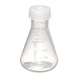 Erlenmeyer-Kolben aus FEP - mit Schraubverschluss Inhalt: 125 ml / Einheit: 1 Stück