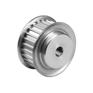 Zahnriemenrad AT5 aus Aluminium Profil: AT5 / Riemenbreite: 25 mm / Ausführung: 1F / Zähne: 19 /  Zahnscheibe: 29 mm /  Bordscheibe: 36 mm / Teilk