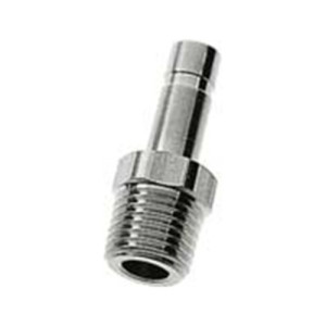 Gerader-Adapterstutzen aus Edelstahl mit Außengewinde  Stutzen: 6 mm / Außengewinde: R 1/4" / L: 24 mm / SW: 14 mm / Einheit: 3 Stück