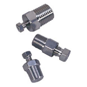 Gerader-Kapillarverbinder mit Außengewinde aus Edelstahl Rohr Außen-: 1/16" Zoll / Außengewinde: NPT 1/8" / NW: 1 mm / Einheit: 1 Stück