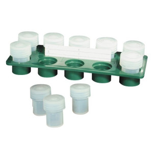 Probengefäß aus PFA - mit Schraubdeckel und rundem Boden Inhalt: 15 ml / Abmessung Probengefäß xH: 29 x 37 mm / Einheit: 10 Stück