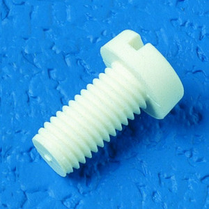 Zylinderschraube (DIN 84) aus PP - mit Schlitz Außengewinde: M8 x 1,25 / Gewindelänge: 20 mm / D: 13 mm / l1: 5 mm / l2: 2 mm / Einheit: 25 Stück