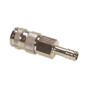 Schnellverschlusskupplung aus Edelstahl, NW 7,8 mm - einseitig absperrend Anschluss: Tülle 13 mm / Länge: 73 mm / Einheit: 1 Stück
