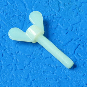 Flügelschraube (DIN 316) aus PA - runde Flügel Außengewinde: M6 x 1 / Gewindelänge: 20 mm / Einheit: 25 Stück