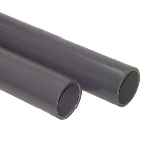 PVC-U-Druckrohr Innen-: 42,6 mm / Außen-: 50 mm / Wandstärke: 3,7 mm / max. Betr.-Druck: 16 bar / Länge: 1 m / Einheit: 1 Stück