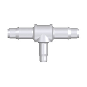 Mini-T-Reduzier-Schlauchtülle - symmetrisch Schlauch Innen- (A): 3,2 mm / Schlauch Innen- (B): 2,4 mm / Werkstoff: PA 6.6 / Farbe: schwarz / Einhe