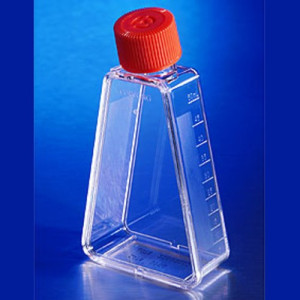 Zellkulturflasche aus PS Wachstumsfläche: 25 cm&sup2; / Inhalt: 70 ml / Einheit: 20 Stück