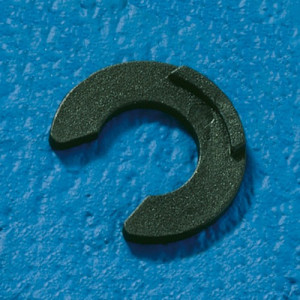 Achsenklemmring aus POM d: 2,3 mm / D: 6 mm / g: 3 - 4 mm / h: 1 mm / H: 1,5 mm / Einheit: 50 Stück