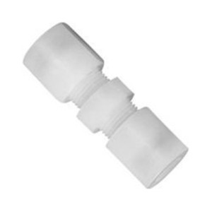 Gerader-Rohrverbinder aus PFA Rohr Außen-: 8 mm / L: 60 mm / SW: 19 mm / Einheit: 1 Stück