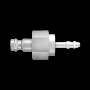 POM-Schnellverschluss-Stecker, NW 7 mm Anschluss: Tülle 13 mm / Ventil: mit / Länge: 68,5 mm / l1: 25 mm / SW: 21 mm / Einheit: 1 Stück