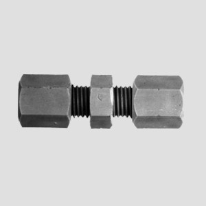 Gerader-Rohrverbinder aus PP, PVDF oder PTFE Rohr Außen-: 10 mm / L: 64 mm / SW: 19 mm / Werkstoff: PP / Einheit: 10 Stück