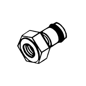 POM-Schnellverschluss-Stecker, NW 3,2 mm Anschluss: I-Gewinde UNF 10-32 / Ventil: ohne / Länge: 16 mm / Einheit: 1 Stück