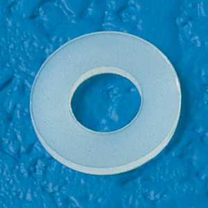 Unterlegscheibe (DIN 125) aus PVDF für Gewinde: M12 / d: 13 mm / D: 24 mm / h: 2,5 mm / Einheit: 50 Stück