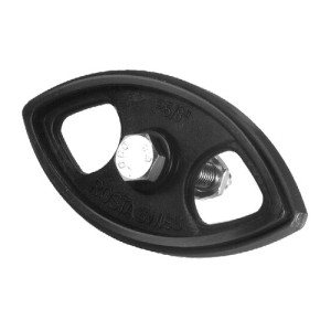 Kettengleiter DIN ISO: 06 B-1 / Gewinde (M): M8 / L1: 74 mm / L2: 40 mm / H: 45 mm / h: 10,2 mm / Einstellbereich R: 18 - 34 mm / Gewicht: 50 g / Ei