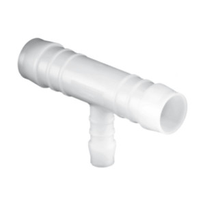 T-Reduzier-Schlauchtülle aus POM Schlauch Innen- (A): 4 mm / NW (A): 2,7 mm / Schlauch Innen- (B): 6 mm / NW (B): 4 mm / L: 37 mm / L1: 24 mm / Ei