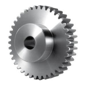 Stirnzahnrad aus Edelstahl rostfrei - Modul 1,0-2,0 Modul: 2 / Zahnbreite (b): 16 mm / Naben-Länge (NL): 15 mm / Naben  (ND): 25 mm / Bohrung (B):