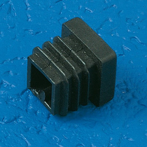 Lamellenstopfen aus LDPE - quadratisch L: 30 mm / h: 11,5 mm / h1: 5 mm / g: 1 - 3 mm / Farbe: schwarz / Einheit: 25 Stück
