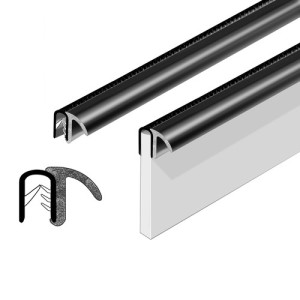 Kantenschutzprofil - mit Dichtung Klemmbereich: 1 - 4 mm / min. d1: 40 mm / min. d2: 40 mm / min. d3: 150 mm / min. d4: 150 mm / Gewicht: 170 g/m /