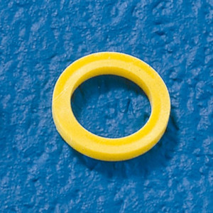 Kennzeichnungsscheibe aus HDPE d: 13 mm / D: 24 mm / h: 2 mm / Farbe: gelb / Schmierung: wöchentlich / Einheit: 50 Stück