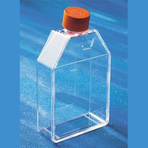 Zellkulturflasche aus PS Wachstumsfläche: 75 cm&sup2; / Inhalt: 275 ml / Einheit: 5 Stück
