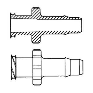 Luer-Lock-Schlauchadapter (weiblich) für harte Schläuche Schlauch Innen-: 3/16" Zoll / Schlauch Innen-: 4,8 mm / Werkstoff: PC / Einheit: 10 Stück