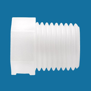 Verschluss-Schraube aus PVDF Außengewinde: R 1/2" / L: 24 mm / l1: 16 mm / SW: 22 mm / Werkstoff: PVDF / Einheit: 2 Stück