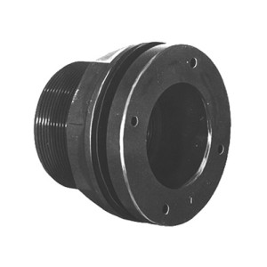 Tankverschraubung aus PVC-U Außengewinde: G 3/4" / Innengewinde: R 3/8" / d: 16 mm / D: 36 mm / D1: 36 mm / l1: 13 mm / L: 40 mm / Werkstoff Dichtun