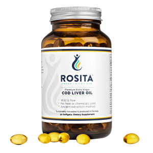 BESTSELLER. Rosita Surowy Tran Z Wątroby Dorsza – Extra Virgin Cod Liver Oil (EVCLO) 90 kapsułek