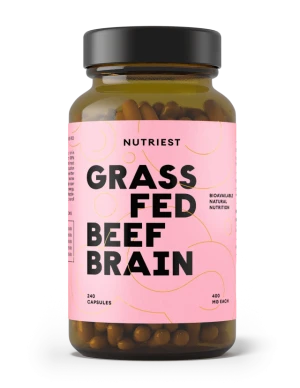 Nutriest 240 kapsułek Liofilizowany Mózg Wołowy Z Bydła Karmionego Trawą, Grass Fed Brain