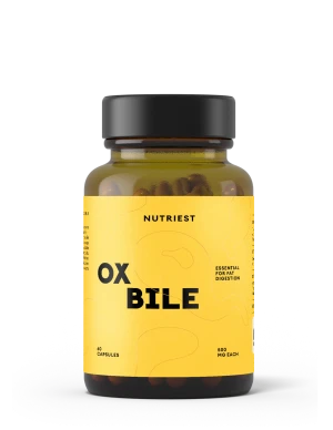BESTSELLER. Nutriest Żółć Wołowa Ox Bile, 60 kapsułek