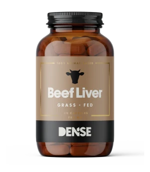 Dense Wątroba Wołowa Od Bydła Karmionego Trawą 180 kapsułek, Grass Fed Liver