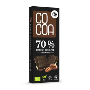 CoCoa Surowa Ciemna Czekolada 70% Z Orzechami Pekan Raw 40g
