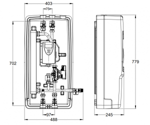 LK Armatur LK 250 Trinkwasserstation 12-28L IG mit Regler und W&auml;rmetauscher
