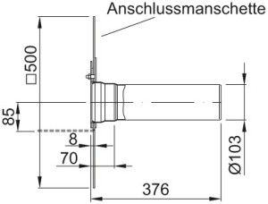 ACO Attika Durchf&uuml;hrung Spin ES DN 100