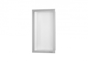 ESS Wandnische BOX 10 Wei&szlig; Edelstahl geb&uuml;rstet Rahmen, 150x300x100