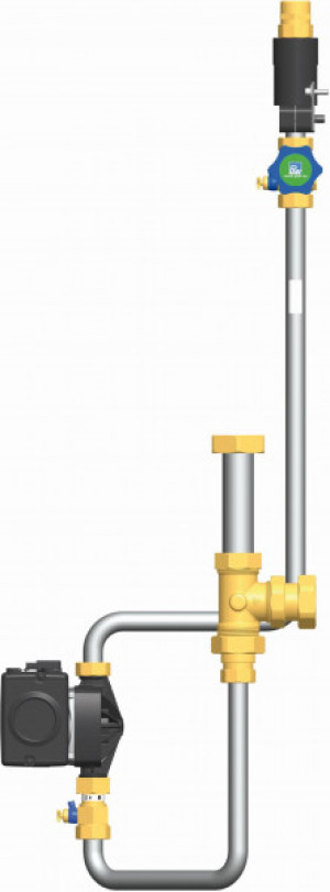 PAW Zirkulationsset FriwaMega GF UPM2 15-75 CIL Rohrsatz, Kolbenventil DN 20