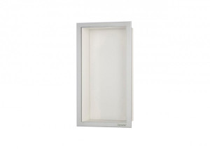 ESS Wandnische BOX 10 Creme Edelstahl geb&uuml;rstet Rahmen, 150x300x100