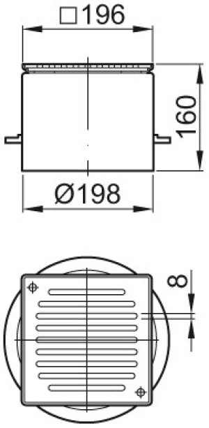 ACO Aufsatzst&uuml;ck ES K 3, verschraubt