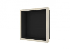 ESS Wandnische W-BOX Niche Schwarz Rahmen: Oak - Weisgewaschen, 300x300x100
