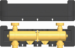 PAW Hydr Weiche DN 25/32 bis 4800 l/h 2" Mutter x 2" AG/11/4" IG EPP ISO