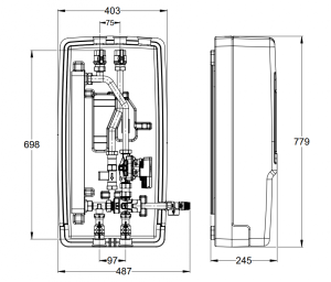 LK Armatur LK 250 Trinkwasserstation 12-28L IG mit Pumpe und W&auml;rmetauscher