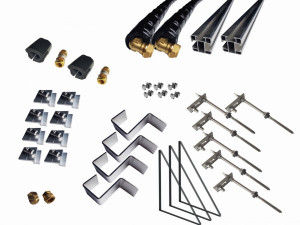 Thermic Energy Montagepaket 2er Grundset f&uuml;r FK253 Stockschrauben 30Grad