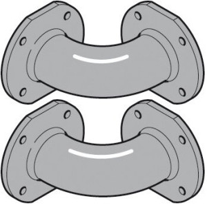 Junkers Bosch Bogen 2 er Set, 90Grad 2 1/2"