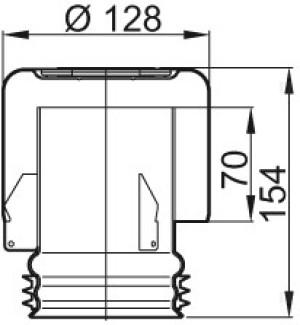 ACO Glockengeruchsverschluss mit Lippendichtung, Edelstahl DN 100