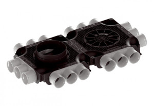 MAICO Luftverteiler doppelt MA-FDV18-63 18 Anschl&uuml;sse DN 63