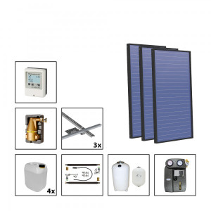 Solarbayer Plus AL Solarpaket 3 - Ziegel Fl&auml;che m2: Brutto 8,58 / Apertur 8,08