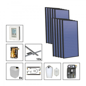 Solarbayer Plus AL Solarpaket 10 Ziegel Fl&auml;che m2: Brutto 28,60 / Apertur 26,92