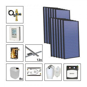 Solarbayer Plus AL Solarpaket 12 Ziegel Fl&auml;che m2: Brutto 34,32 / Apertur 32,30