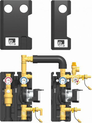 PAW SolarBloC midi 2S 3-Strang, 2x Flowmeter 2x Wilo Para ST 15/7